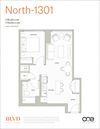 North - 1301Floor Plan North - 1301Floor Plan at BLVD Beltline, Calgary, Alberta